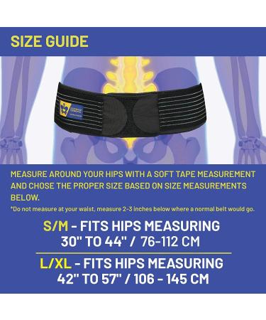 Everyday Medical SI Belt - Hip Support Brace for Men and Women | Alleviate Si Joint, Pelvis, Sacrum, Hip, and Sciatica Pain | Small/Medium Size - Pack of 1 - Buy Online on GoSupps.com