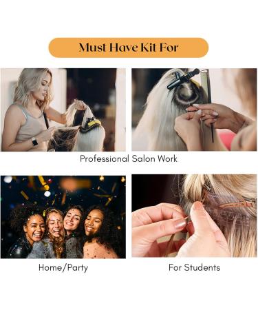Pro Hair Extension Tools Mini 3 Holes Silicone Micro Beads & Nano Rings Hair Extensions Opener & Remover Pliers Hair Tinsel Feathers Fitting Plier Micro Bead Crimping Plier (Rose Gold Titanium Coated) - Buy Online on GoSupps.com
