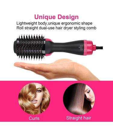 Professional Salon One-Step Hair Dryer & Hot Air Brush & Blower Brush with Negative Ions For Straight and Soft Curls 4 in 1 Hair Brush Dryer & Styler (110v 1000W) - Buy Online on GoSupps.com