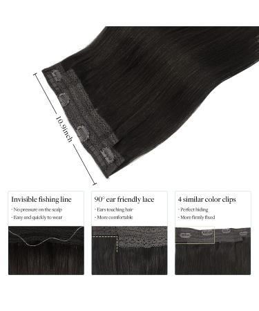 DOORES 18 Dark Brown Wire Hair Extensions - 95g Remy Human Hair, Natural Straight Invisible Hairpiece - Buy Online on GoSupps.com