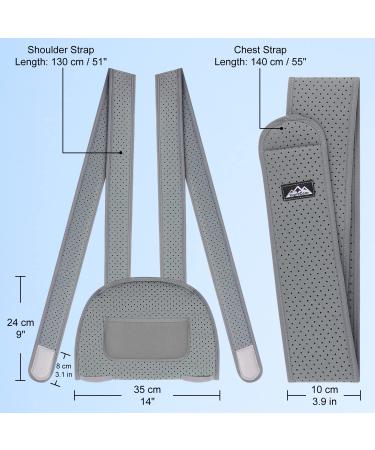 Supegear Arm Loop Shoulder Immobilizer Adjustable Rotator Cuff Support Brace Sling - Breathable Day & Night Shoulder Support for Broken Bones - Big Gray - Buy Online on GoSupps.com