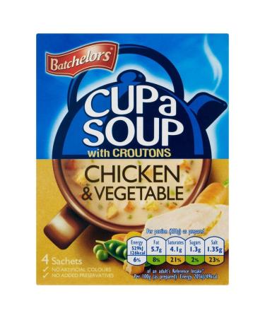 Batchelors Batchelors - Cup A Soup Soup Soup - Chicken and Vegetables - Set of 6 Boxes of 110 g