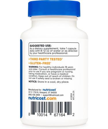 Nutricost CoQ10 100mg 60 Vegetarian Capsules 60 Servings - Coenzyme Q10 1 Count (Pack of 60) - Buy Online on GoSupps.com