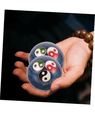 Goohochy Reusable Metal Gymnastics Massage Balls Set | Fengshui Handrolling Balls for Wrist Exercise | Cloisonne Iron Fitness Sport - Buy Online on GoSupps.com