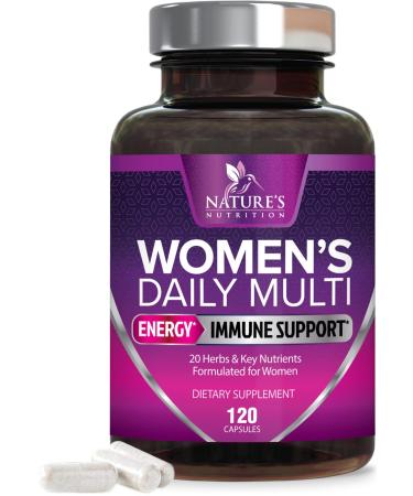 Womens Multivitamin - Daily Multivitamin for Women with Vitamins A B12 C D3 Zinc & Biotin Energy & Immune Health Support Women's Vitamin Supplement Non GMO & Gluten Free - 120 Capsules