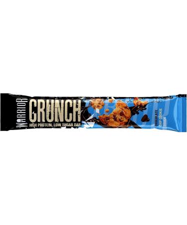 Warrior Crunch Choc Chip Cookie Dough Bars - 12 Count Pack - Delicious Chocolate Chip Cookie Dough Flavor - Buy Online on GoSupps.com