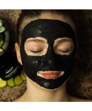 Rikivt Mud Mask - Glacial Clay & Charcoal Face Mask for Blackhead Removal - 4.8 oz - Buy Online on GoSupps.com