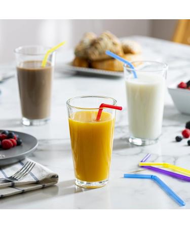 500 Count 7.75 Flexible Disposable Plastic Drinking Straws - Assorted Colors - Buy Online on GoSupps.com