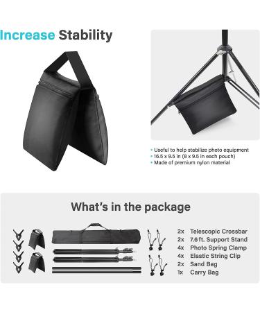 Julius Studio 10.1 ft. Extra Wide Backdrop Stand Kit for Photo Video Studio - JSAG283 - Buy Online on GoSupps.com