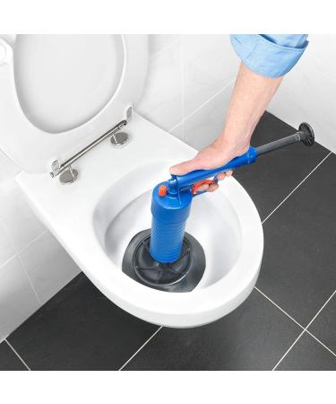 Cleaner Sewer Pipe Dredging Device Pneumatic Type Toilet Kitchen Floor Drain Blaster with Four Plugs Blue - Buy Online on GoSupps.com