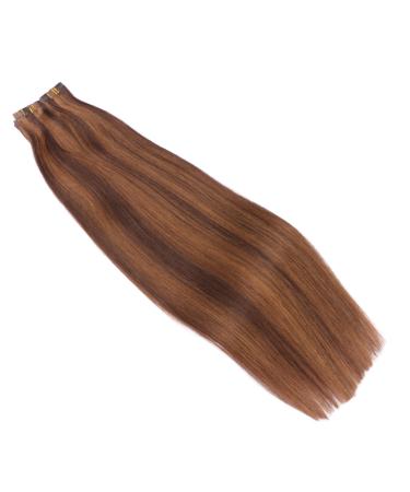 Tape-In Hair Extensions #4/30 Mix - 40cm - 100% Remy Real Hair - 30 Adhesive Tresses by Novon - 2.5g Each - Buy Online on GoSupps.com