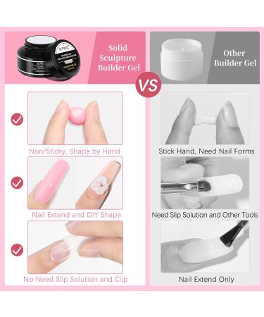 Supwee Solid Nail Extension Gel - UV Builder Gel in Clear White & Pink | 30g for Nail Salons | Perfect for International Shipping - Buy Online on GoSupps.com