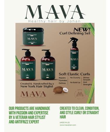 Mava Anti-Frizz Conditioner - Keratin Bamboo & Silk | Deep Conditioning for Curly & Coarse Hair | Extreme Hydration & Detangling - Buy Online on GoSupps.com