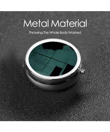 Hacker Attack Printed Mini Round Pill Box | 3 Compartment Travel Pill Organizer | Portable Medicine Case for Home & Office - Buy Online on GoSupps.com