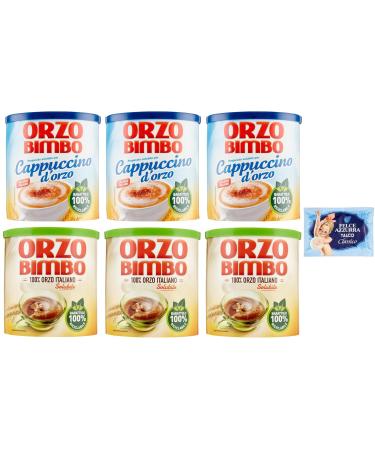 Orzo Bimbo Test Packets for Soluble Barley Cappuccino 150g + Orzo Bimbo Orzo Bimbo 120g, A Caffeine Free Alternative + 1 x Fr