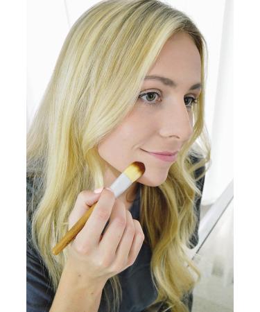 Bamboo Naturals Makeup Brushes Set - 5 Brushes with Natural Bamboo Handles for Powder, Liquid Foundation, Eyeshadow, Smudge, Angled Eyeliner - 11 x 1.3 x 7 - Buy Online on GoSupps.com