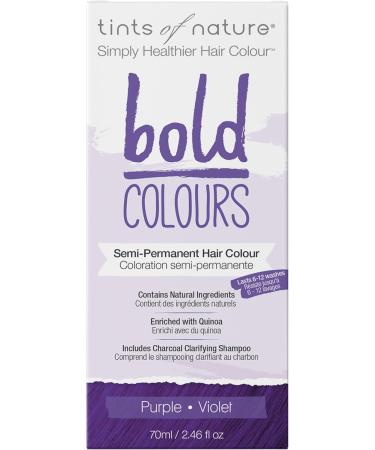 Tints Of Nature Bold Purple - Semi Permanent Natural Hair Dye Ammonia PPD Parabens Silicone and Sulfates Free Single - Buy Online on GoSupps.com