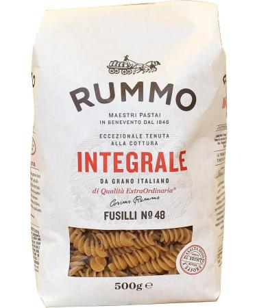 Rummo Wholemeal Pasta Trial Pack 4 Striped Pens + 4 Italian Fusilli Pasta (8 x 500 g) - Buy Online on GoSupps.com