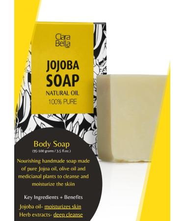 Buy Pure Organic Jojoba Soap Bar - 100% Natural Oil & Olive Oil for Healthy Skin - International Shipping - Buy Online on GoSupps.com