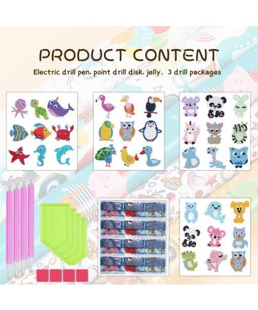 36Pcs 5D Diamond Painting Stickers Kit for Kids - DIY Animal & Sea World Paint by Numbers Craft Set for Boys and Girls (Style A) - Buy Online on GoSupps.com