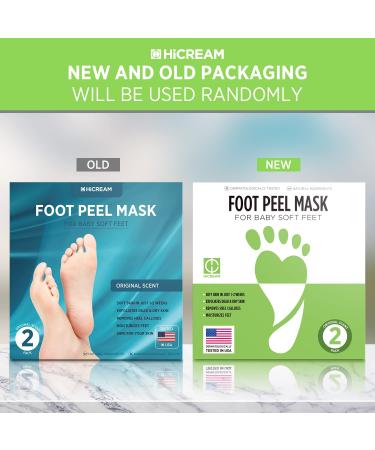 Hicream Foot Peel Mask- Exfoliating Foot Mask for Cracked Heels & Dead Skin - Removes Calluses & Repairs Rough Heels - 2 Pairs, Original Scent - 2 Count - Buy Online on GoSupps.com