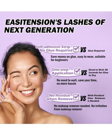 Self Adhesive Eyelashes Kit - 156 PCS EASITENSION DIY Reusable Lash Clusters | No Glue No Remover Residue-Free - Buy Online on GoSupps.com