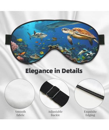 Sea Turtles Print Double-Sided Eye Mask Soft and Light Blocking for Enhancing Sleep Quality - Buy Online on GoSupps.com
