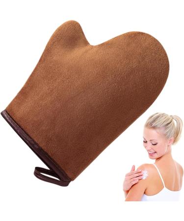Autobronzant - Applicateur Auto-Bronzant Sans Soleil | Applicateur Flock Lavable en Machine R utilisable avec Pouce pour Cr mes Spray Mousse Corps Visage Femmes Brun - Buy Online on GoSupps.com