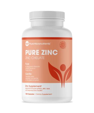 Pure Zinc Supplement, Natural Zinc Glycinate Supplements, (Chelated) 25mg, 120 - Pure Micronutrients