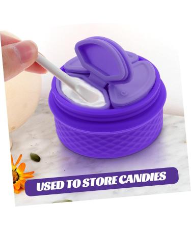 Beavorty 1 Set Cream box face makeup cream jar travel empty cream jar empty sample container empty container cream jar with spoon salve jar purple Miss Storage Box lips Silica gel 6.5X6.5X4.5CM Purple - Buy Online on GoSupps.com