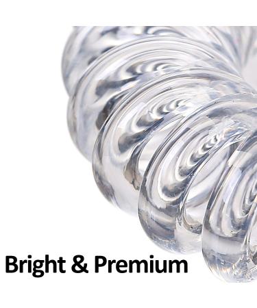 ADRIONE Clear Hair Ties - 12 Pack No Damage Elastic Bands for Thick Curly Hair - Buy Online on GoSupps.com