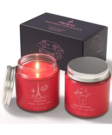 TRINIDa Scented Candles Set Curated to Promote Intimacy Romantic Candles Gift - Relax Candle Set Deepen Relationship with Your Partner. Perfect Couples Gifts! Love Sleep Candle