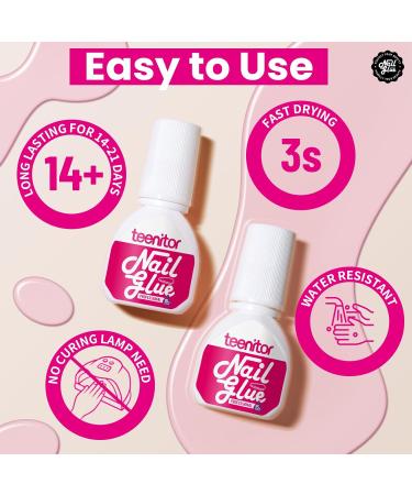 Teenitor 30ml Nail Glue for Acrylic & Press-On Nails - Strong Brush-On Adhesive for Broken Nails & Nail Tips - Buy Online on GoSupps.com