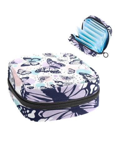 Women's bonds Storage pockets Stillpad holder Beautiful butterflies pattern portable period kit pocket feminine product bag for women girls color3