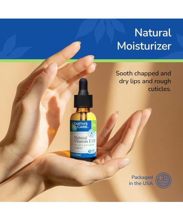 Buy Earth's Care Natural Vitamin E Oil - 100% Pure Vitamin E for Skin & Hair - 1 Fl Oz | International Shipping Available - Buy Online on GoSupps.com