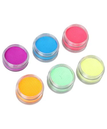 6-Color Glowing Facial & Body Paint Set - UV Bright Water-Based Paint for Creative Body Art | International Shipping Available - Buy Online on GoSupps.com