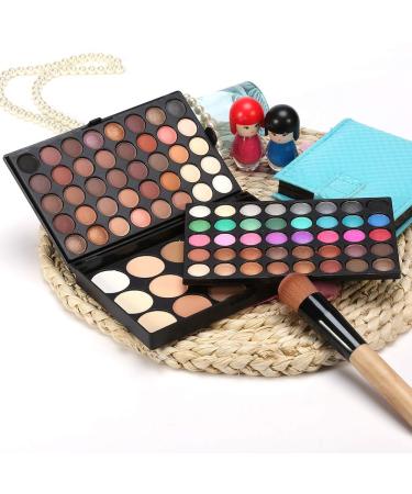 80 Colors Professional Eyeshadow Palette & 15 Color Blusher & Concealer Makeup Set - Perfect for Flawless Beauty - Buy Online on GoSupps.com