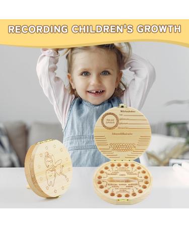 Milk Tooth Jar - Wooden Tooth Box for Boys & Girls | Keepsake for Milk Teeth Fairy Gifts & Presentation - Buy Online on GoSupps.com