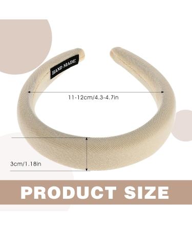 3 Pieces Wide Headbands for Women Hair Bands for Women Soft Padded Hairband Ladies Headbands Fashion No Slip Headband Hair Accessories for Women Girls Indoor Outdoor (Beige White Brown) - Buy Online on GoSupps.com