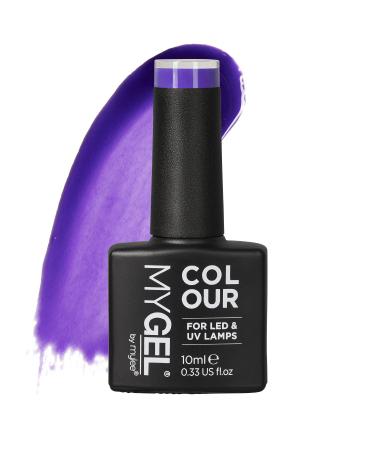 Mylee Gel Nail Polish 10ml Amethyst UV/LED Soak-Off Nail Art Manicure Pedicure for Professional Salon & Home Use Neons Range - Long Lasting & Easy to Apply MG0142 - Amethyst