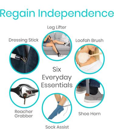 Vive 6 Piece Hip and Knee Replacement Kit - Surgery Recovery Set for Handicap Aid and Mobility Assistance - Buy Online on GoSupps.com