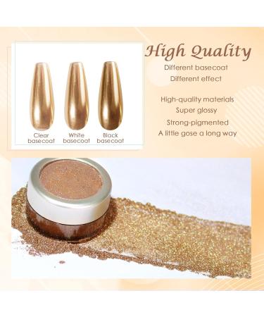 Shop Laza Chrome Nail Powder - Holographic Metallic Dust for Stunning Gel Polish & DIY Nail Art - Perfect for Gifts & Resin Crafts - Buy Online on GoSupps.com