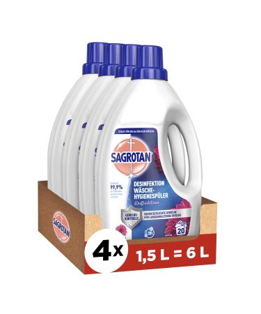 Sagrotan Laundry Hygiene Budding-Disinfectant for hygienically clean and fresh laundry-4 x 1.5 l cleaner 1.5 l (4 Pack)