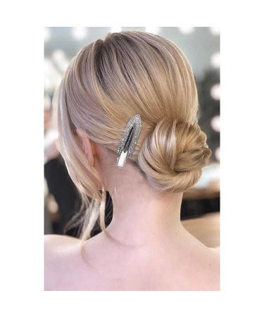 Magicsky Rhinestone Hair Clips 8PCS - No Crease Flat Styling Pins for Women & Girls - Bling Diamond Curl Accessories in Silver, Gold, Black - Buy Online on GoSupps.com