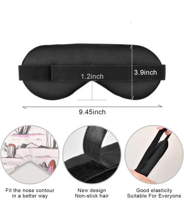 Light Blocking Sleep Mask - Pink Desert Cactus Eye Mask | Adjustable Soft & Lightweight Blindfold for Travel & Naps - Buy Online on GoSupps.com