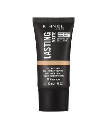 Rimmel Lasting Matte Full Coverage Light-weight Foundation 30ml 102 True Ivory