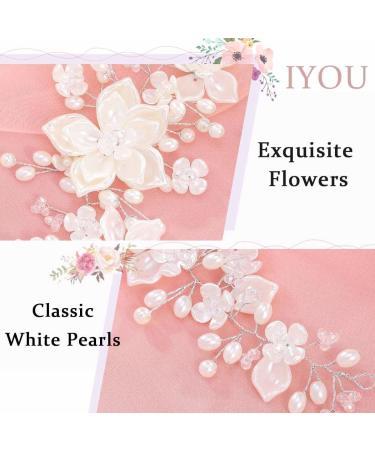 IYOU Holy Communion Hair Accessories White Flower Headband Pearl Birthday Wedding Headpiece for Girls - Buy Online on GoSupps.com