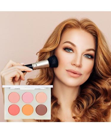 Eyeshadow Blushs | Six-Color Blushs Makeup Palette Matte Eyeshadow and Blushs Makeup Easy-to-Color for Party Prom Wedding Bar Dating Hersil - Buy Online on GoSupps.com