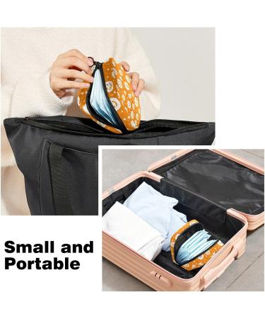 Guantierendiy Halloween Pumpkin Menstrual Cup Pouch | Large Capacity Sanitary Napkin Storage Bag | Portable Makeup Organizer for Girls | Color 4 - Buy Online on GoSupps.com