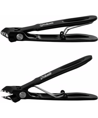 Slant Curved Cut Nail Clippers for Thick Toenails | Durable Men's & Women's Toenail Cutters - Black - Buy Online on GoSupps.com